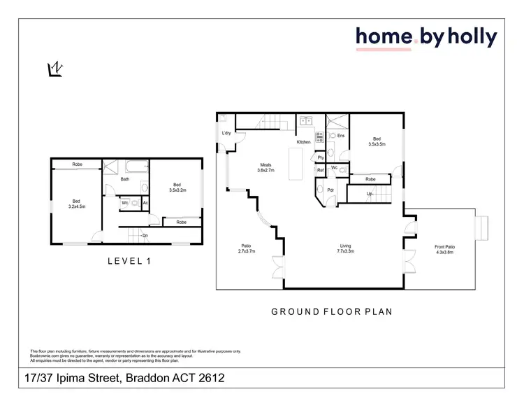 Floorplan of Homely townhouse listing, 17/37 Ipima Street, Braddon ACT 2612