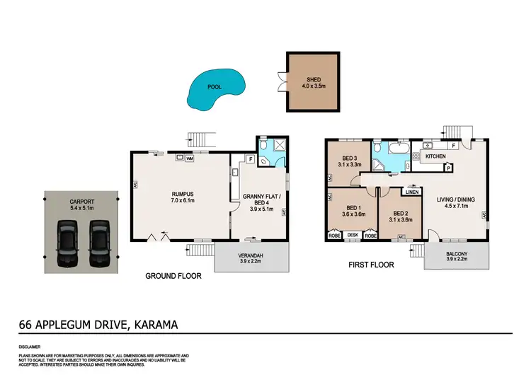 Floorplan of Homely house listing, 66 Applegum Drive, Karama NT 812