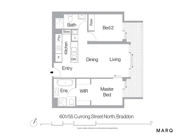 Floorplan of Homely unit listing, 601/55 Currong Street, Braddon ACT 2612