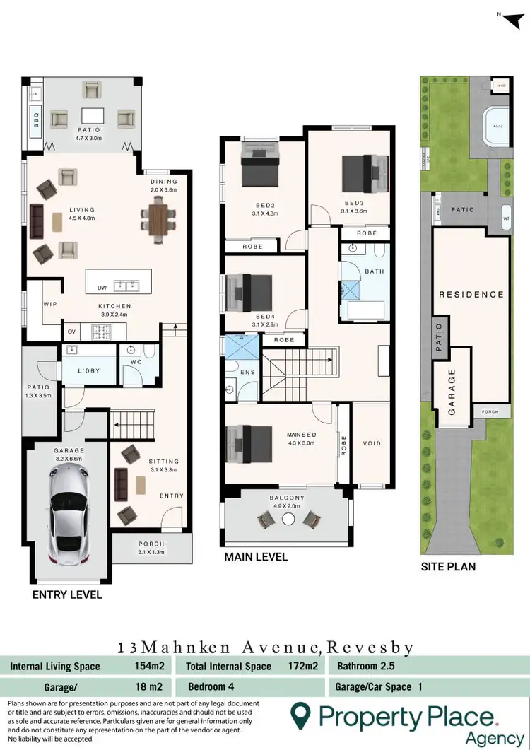 Floorplan of Homely semi-detached listing, 13 Mahnken Avenue, Revesby NSW 2212
