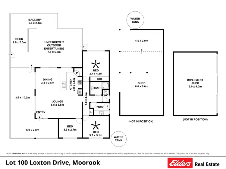 Floorplan of Homely house listing, 100 Loxton Drive, Moorook SA 5332