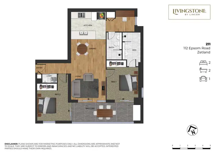 Floorplan of Homely apartment listing, 211/112 Epsom Road, Zetland NSW 2017