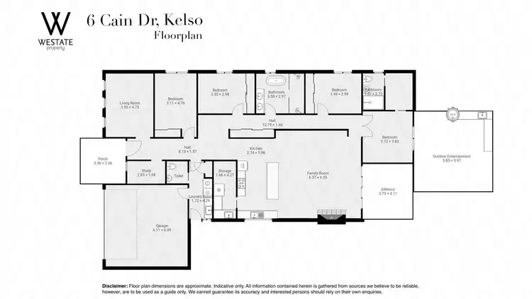 Floorplan of Homely house listing, 6 Cain Drive, Kelso NSW 2795