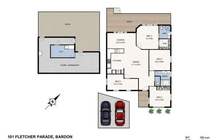 Floorplan of Homely house listing, 101 Fletcher Parade, Bardon QLD 4065