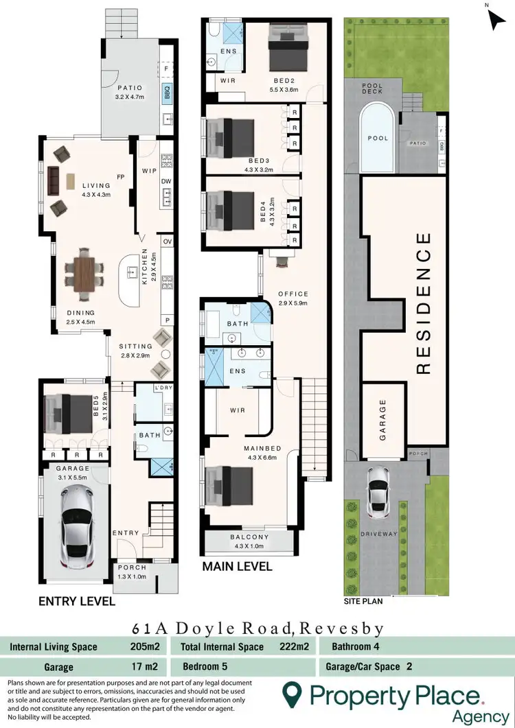 Floorplan of Homely semi-detached listing, 61A Doyle Road, Revesby NSW 2212