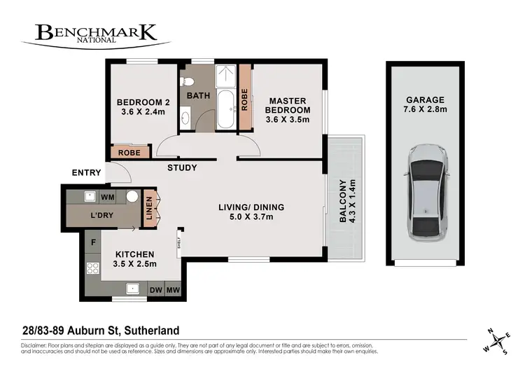 Floorplan of Homely apartment listing, 28/83-89 Auburn Street, Sutherland NSW 2232