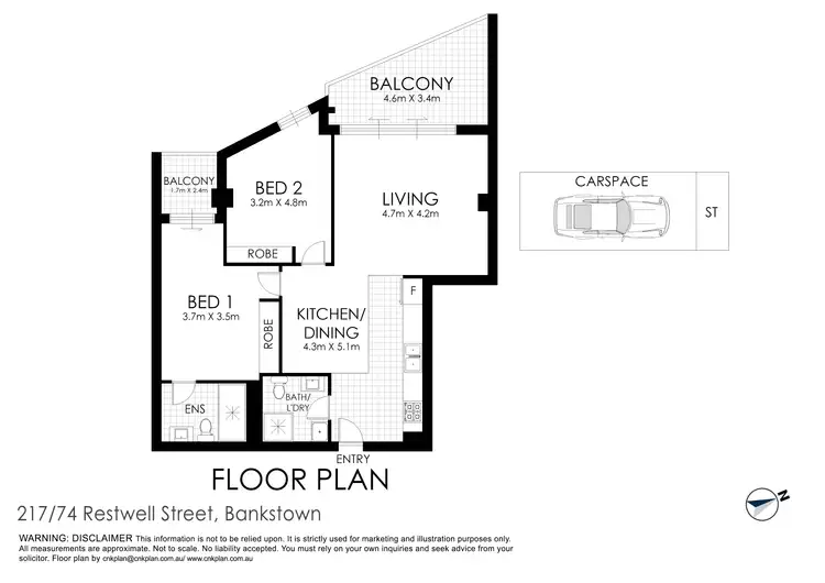 Floorplan of Homely apartment listing, 217/74 Restwell Street, Bankstown NSW 2200
