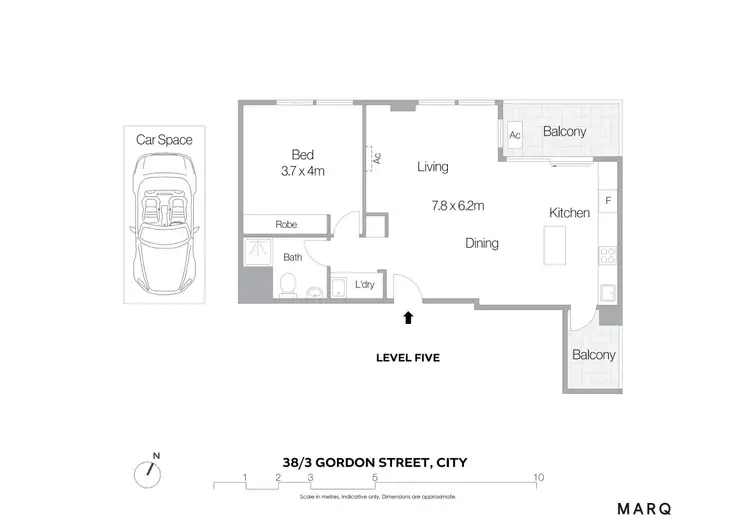 Floorplan of Homely apartment listing, 38/3 Gordon Street, City ACT 2601