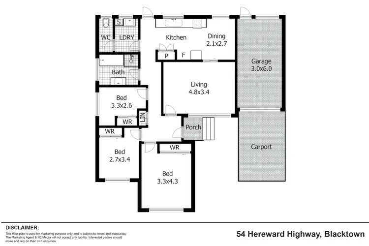 Floorplan of Homely house listing, 54 Hereward Highway, Blacktown NSW 2148