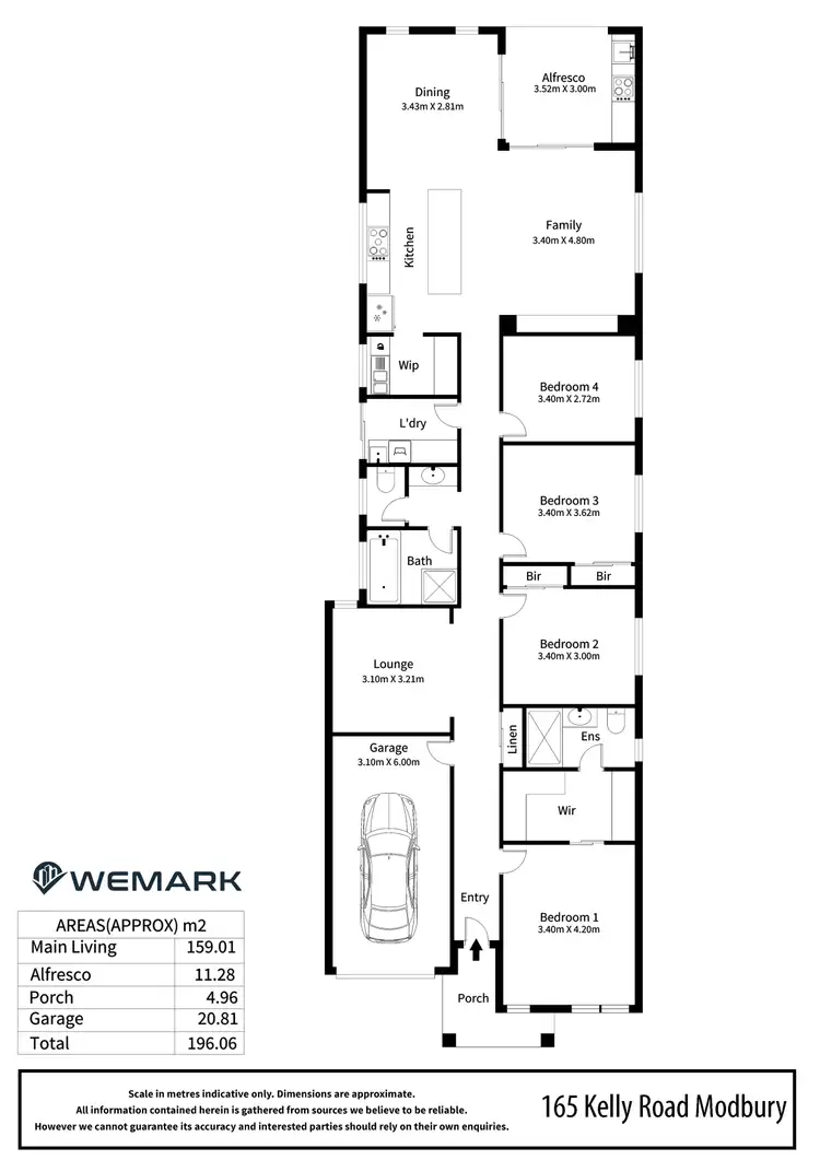 Floorplan of Homely house listing, 165A Kelly Road, Modbury North SA 5092