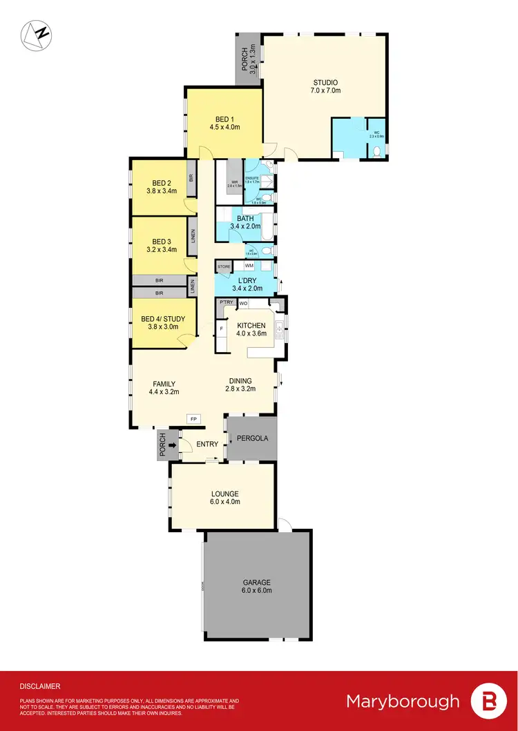 Floorplan of Homely house listing, 75 Holyrood Street, Maryborough VIC 3465