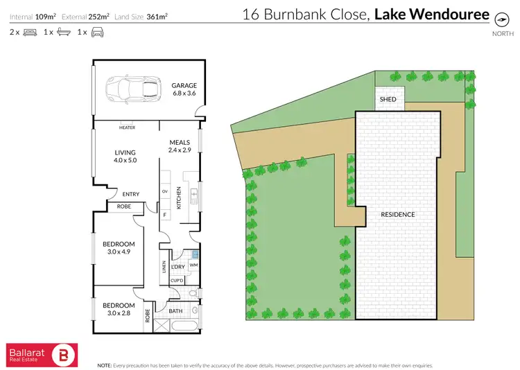 Floorplan of Homely unit listing, 16 Burnbank Close, Lake Wendouree VIC 3350