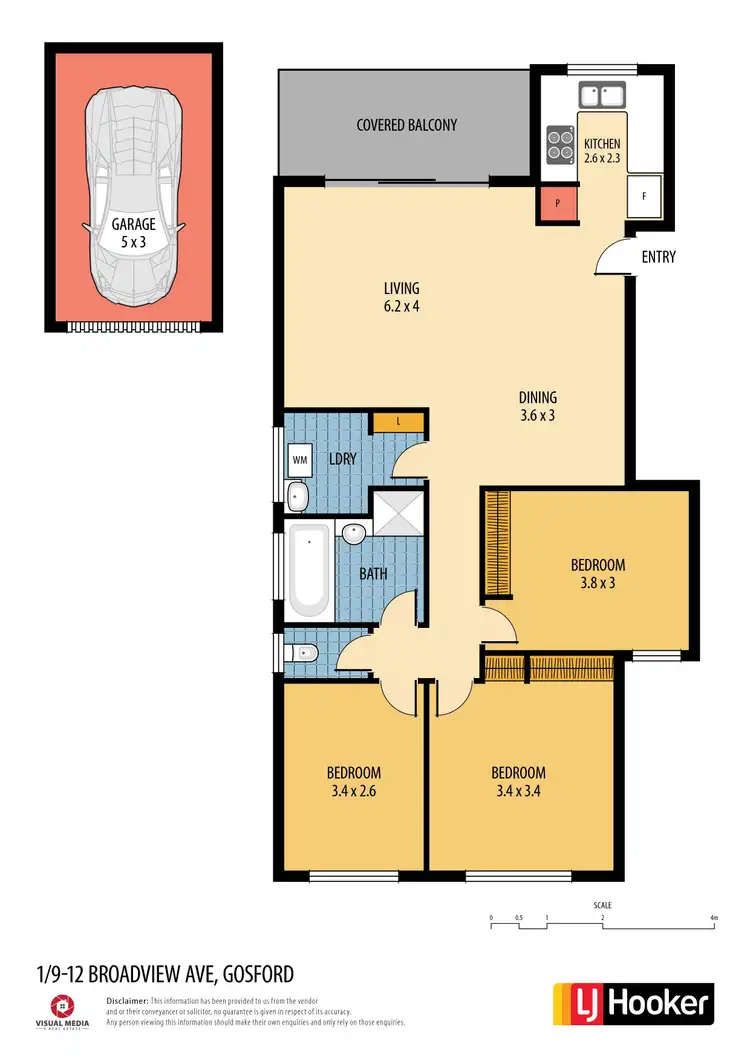 Floorplan of Homely apartment listing, 1/9-12 Broadview Avenue, Gosford NSW 2250