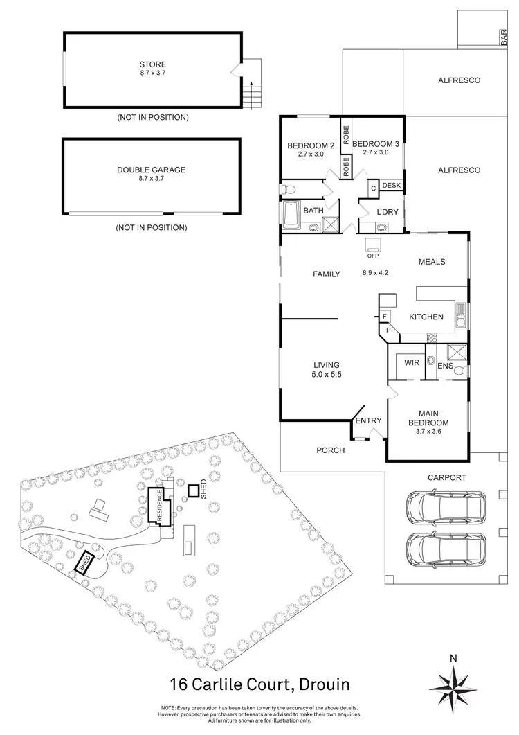 Floorplan of Homely house listing, 16 Carlile Court, Drouin VIC 3818