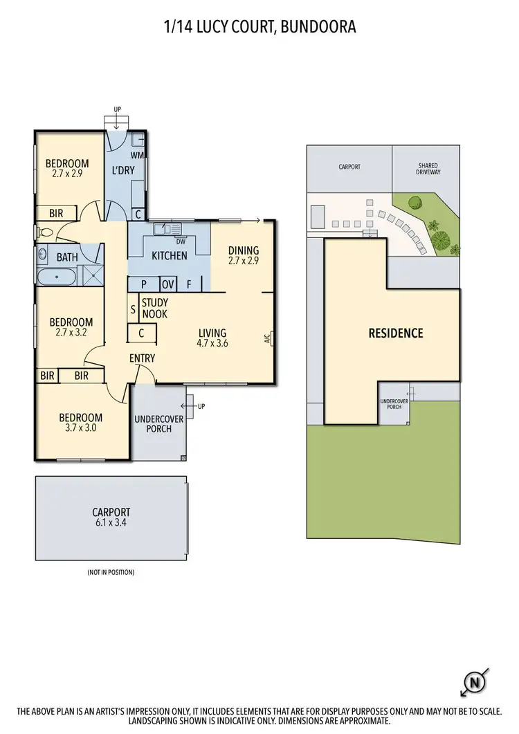 Floorplan of Homely unit listing, 1/14 Lucy Court, Bundoora VIC 3083