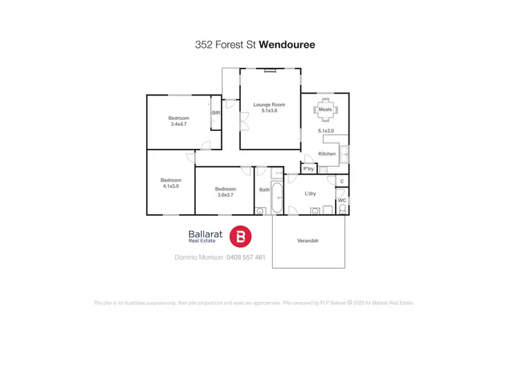 Floorplan of Homely house listing, 352 Forest Street, Wendouree VIC 3355