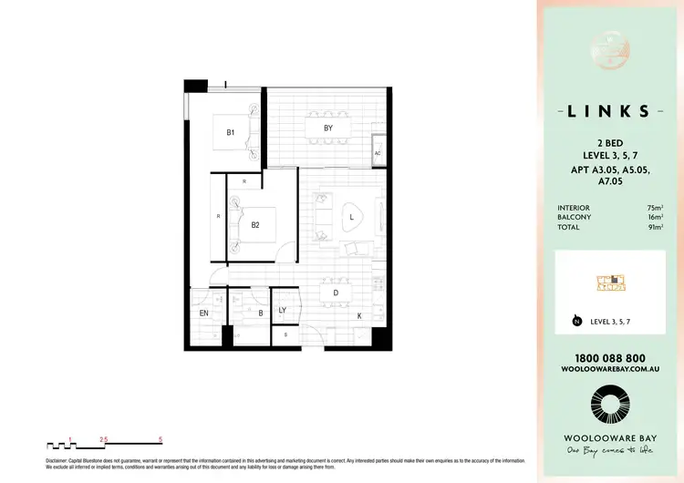 Floorplan of Homely apartment listing, 505/2 Foreshore Boulevard, Woolooware NSW 2230