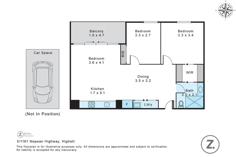 Floorplan of Homely apartment listing, 5/1161 Nepean Highway, Highett VIC 3190