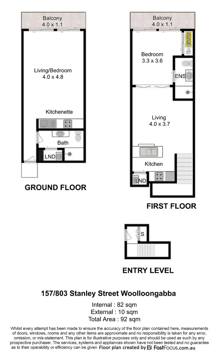 Floorplan of Homely unit listing, 157/803 Stanley Street, Woolloongabba QLD 4102