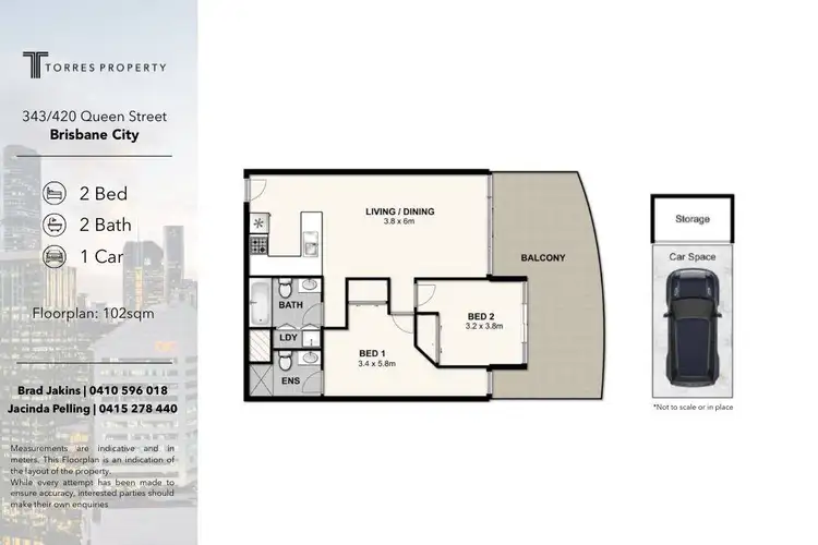 Floorplan of Homely unit listing, 343/420 Queen Street, Brisbane City QLD 4000