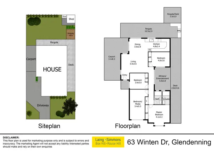 Floorplan of Homely house listing, 63 Winten Drive, Glendenning NSW 2761