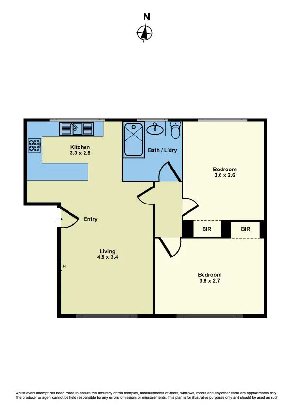 Floorplan of Homely unit listing, 6/10 Heather Avenue, Brooklyn VIC 3012