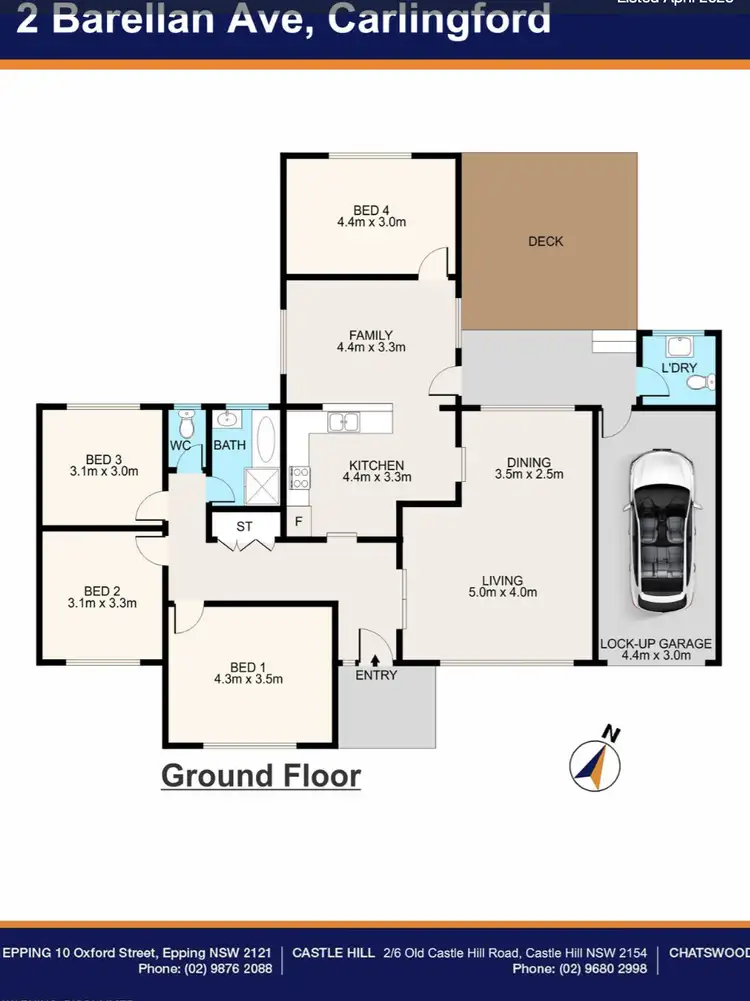 Floorplan of Homely house listing, 2 Barellan Avenue, Carlingford NSW 2118