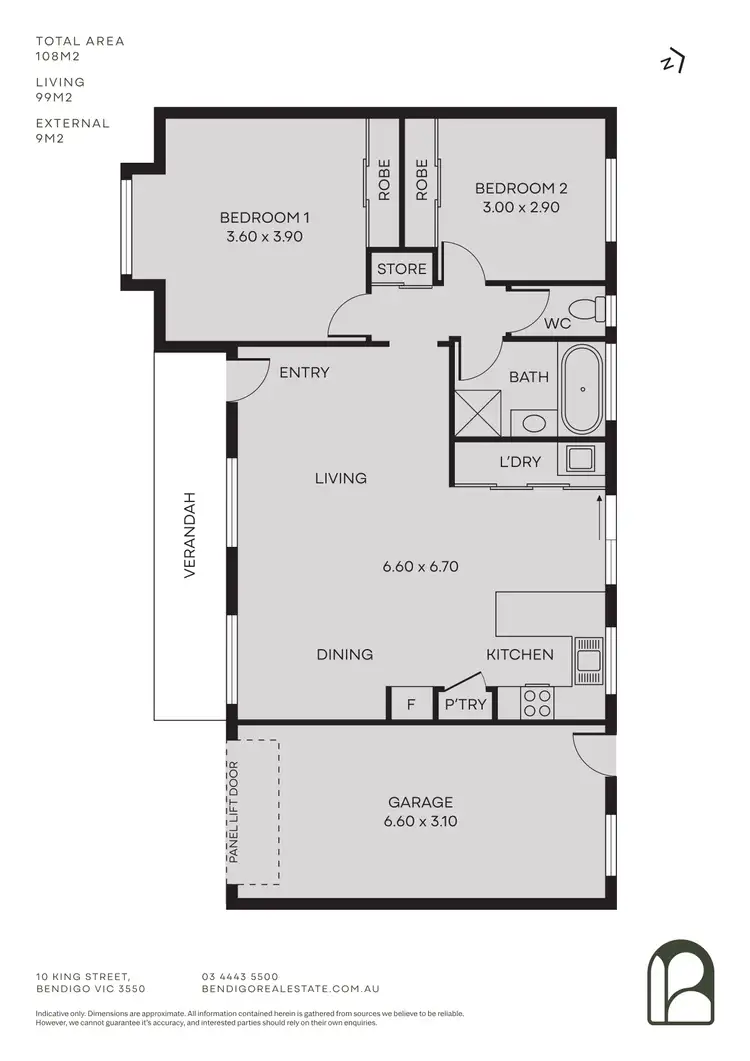 Floorplan of Homely unit listing, 5/174 St Aidans Road, Kennington VIC 3550