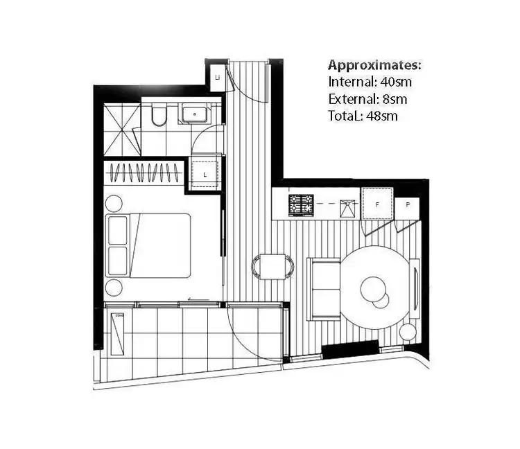 Floorplan of Homely apartment listing, 505/108 Haines Street, North Melbourne VIC 3051