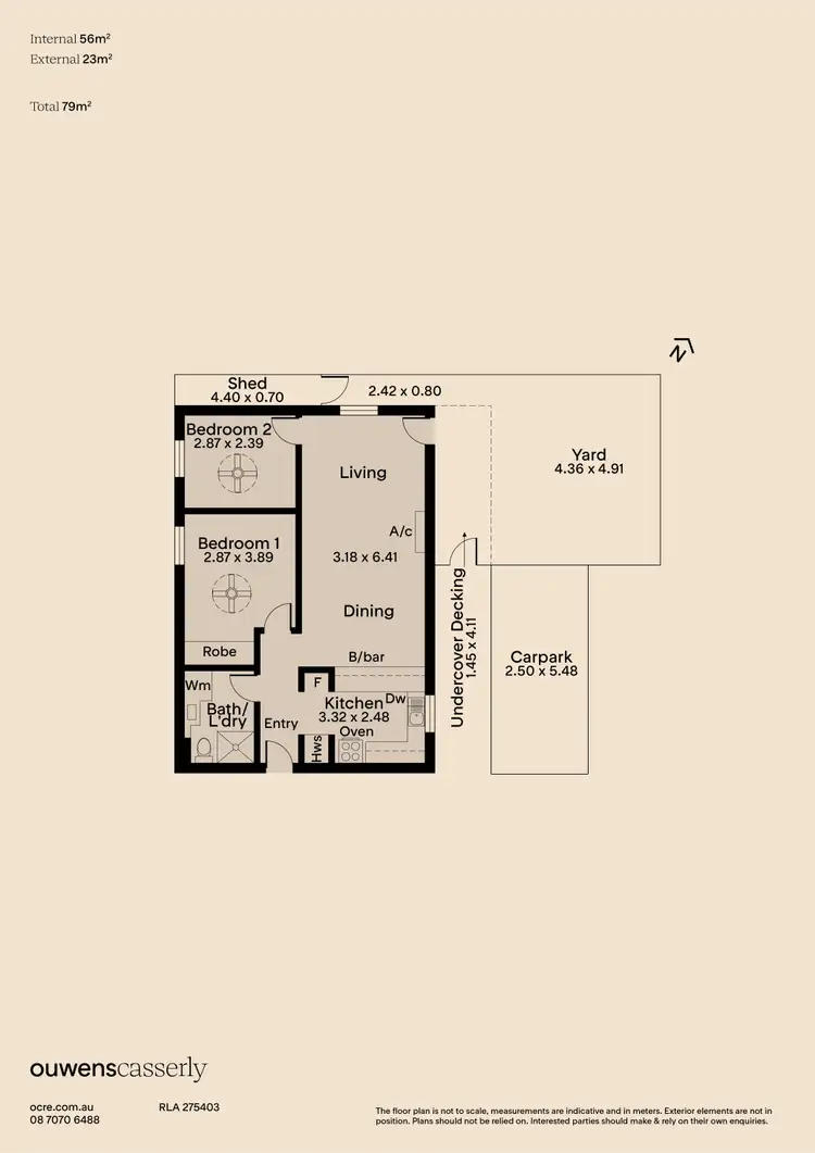 Floorplan of Homely unit listing, 19/70 Finniss Street, North Adelaide SA 5006