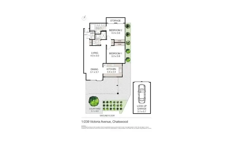Floorplan of Homely unit listing, 1/239 Victoria Avenue, Chatswood NSW 2067