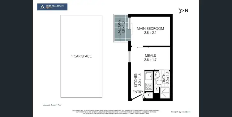 Floorplan of Homely studio listing, 28/17 Macquarie Street, Prahran VIC 3181