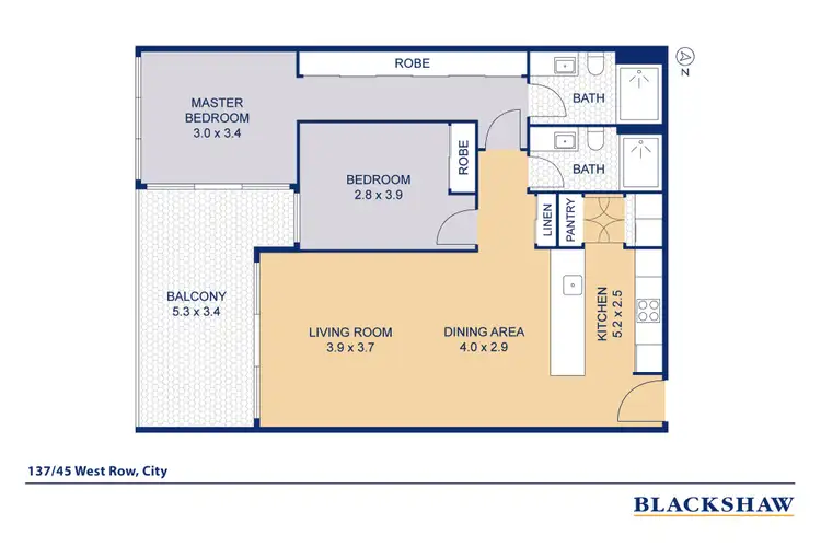 Floorplan of Homely apartment listing, 137/45 West Row, City ACT 2601