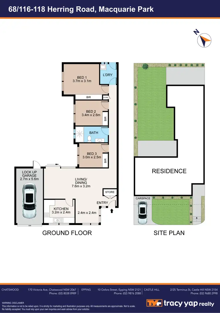 Floorplan of Homely villa listing, 68/116-118 Herring Road, Macquarie Park NSW 2113