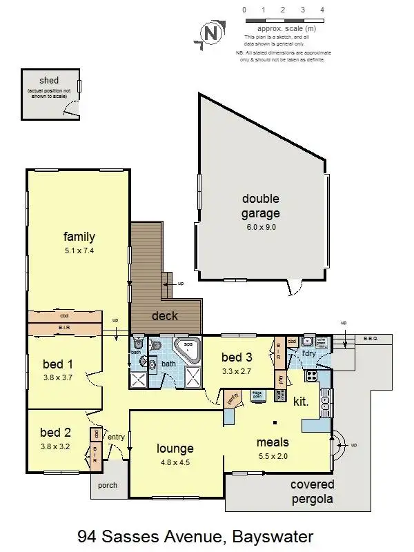 Floorplan of Homely house listing, 94 Sasses Avenue, Bayswater VIC 3153