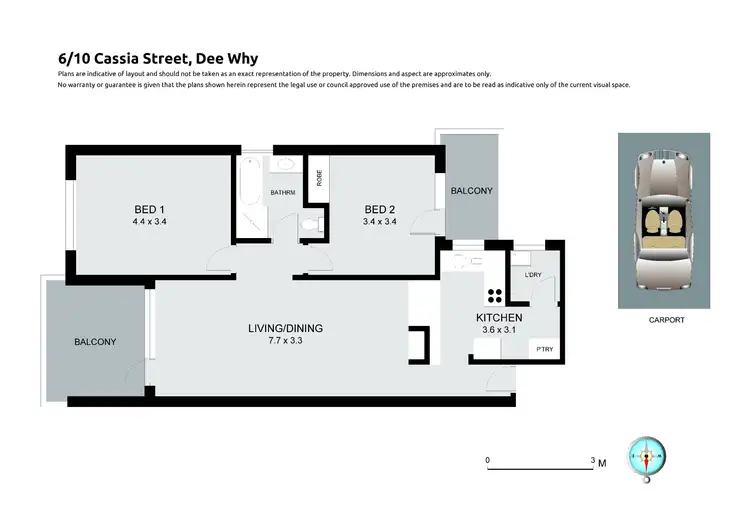 Floorplan of Homely apartment listing, 6/10 Cassia Street, Dee Why NSW 2099