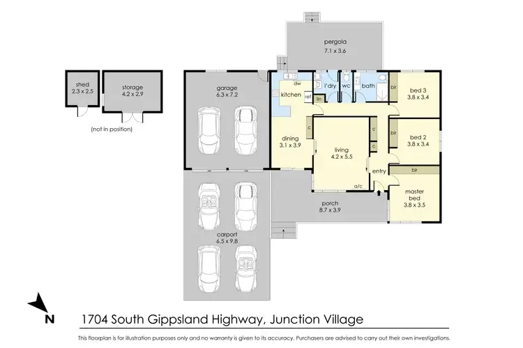 Floorplan of Homely rural property listing, 1702-1704 South Gippsland Highway, Junction Village VIC 3977