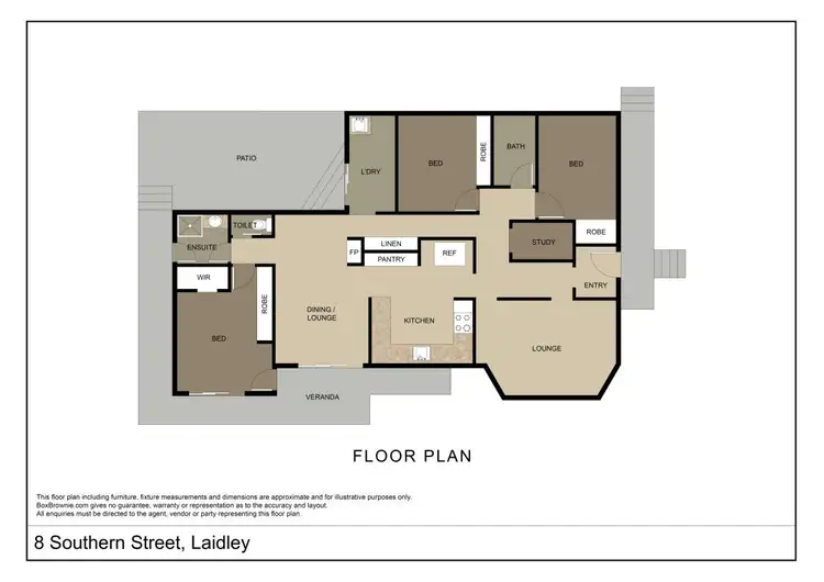 Floorplan of Homely rural property listing, 8 Southern Street, Laidley QLD 4341