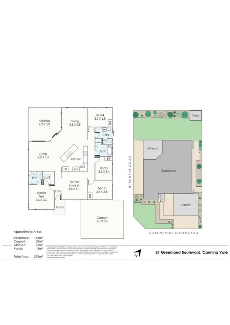 Floorplan of Homely house listing, 21 Greenland Boulevard, Canning Vale WA 6155