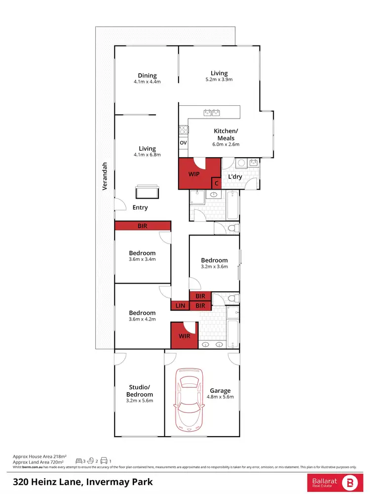 Floorplan of Homely house listing, 320 Heinz Lane, Invermay Park VIC 3350