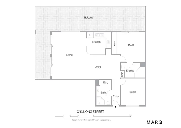 Floorplan of Homely apartment listing, 7/43 Ijong Street, Braddon ACT 2612