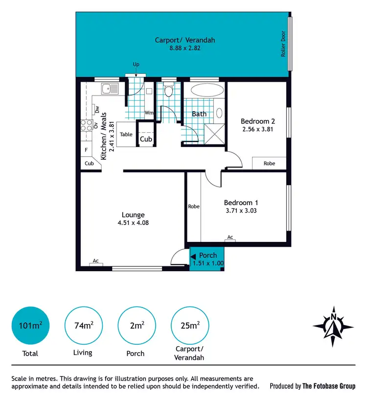 Floorplan of Homely unit listing, 8/14 Hill Avenue, Cumberland Park SA 5041