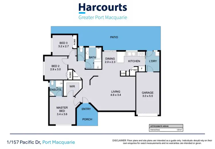 Floorplan of Homely villa listing, 1/157 Pacific Drive, Port Macquarie NSW 2444