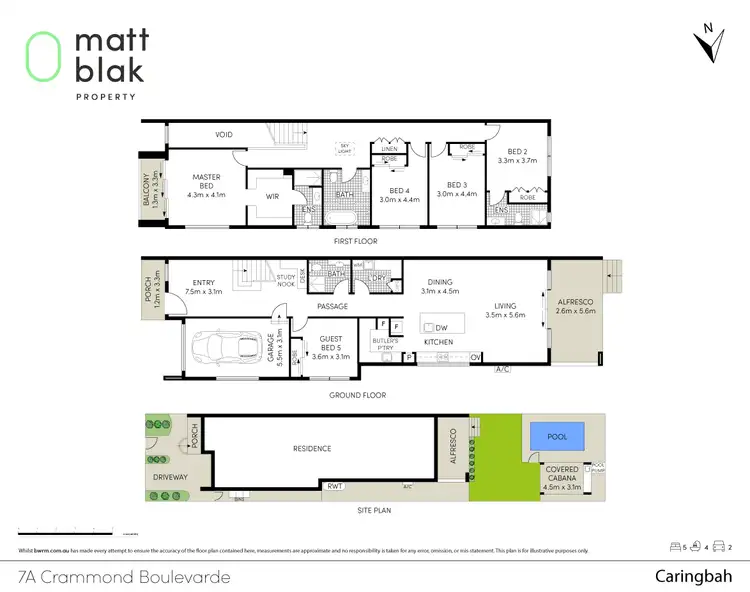 Floorplan of Homely semi-detached listing, 7A Crammond Boulevarde, Caringbah NSW 2229