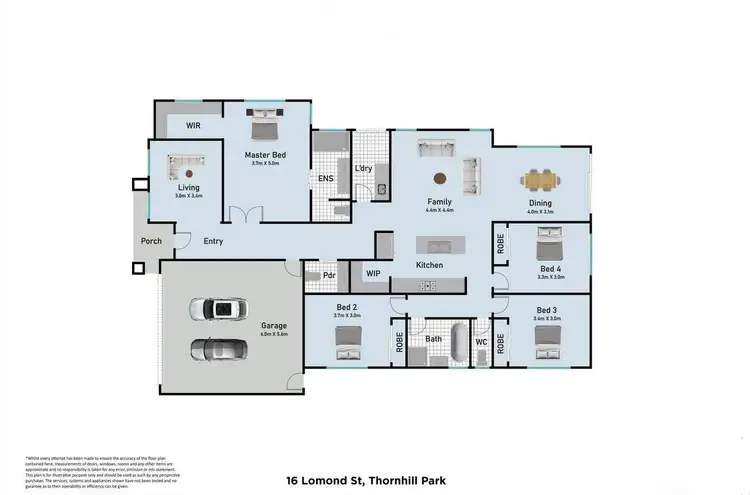 Floorplan of Homely house listing, 16 Lomond Street, Thornhill Park VIC 3335