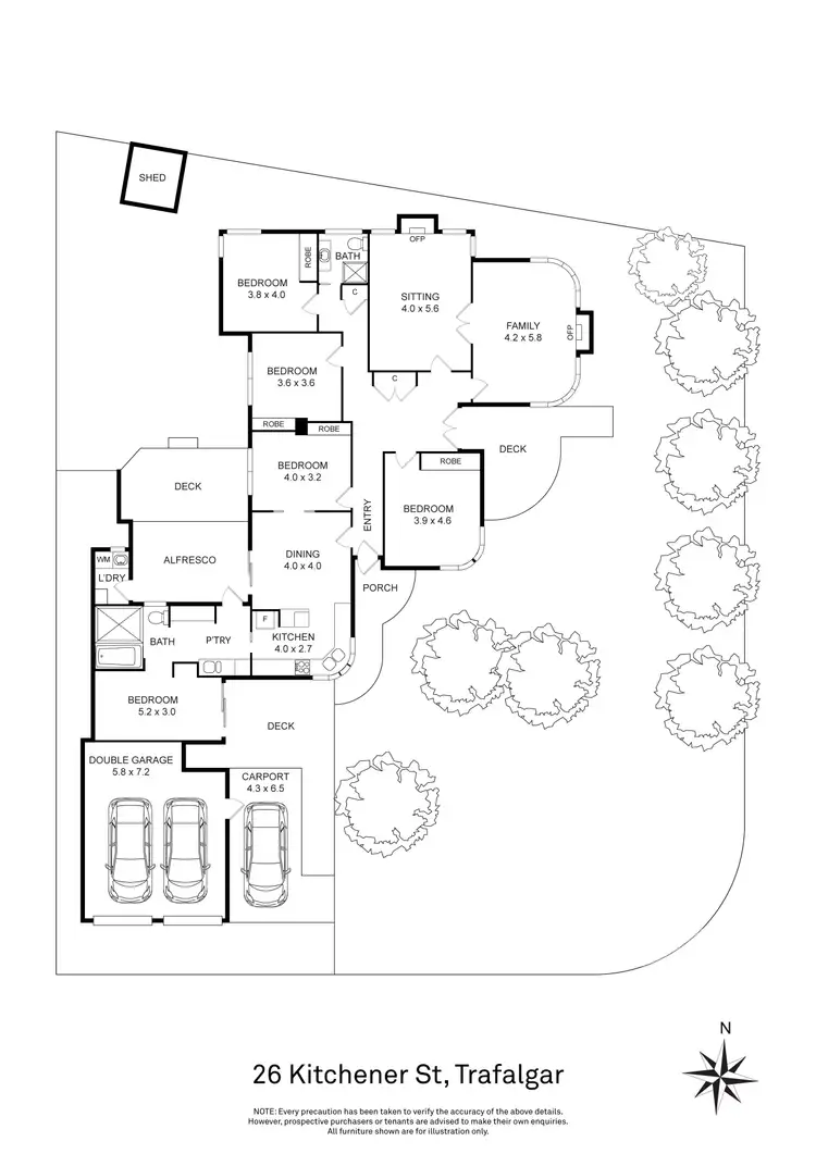 Floorplan of Homely house listing, 26 Kitchener Street, Trafalgar VIC 3824