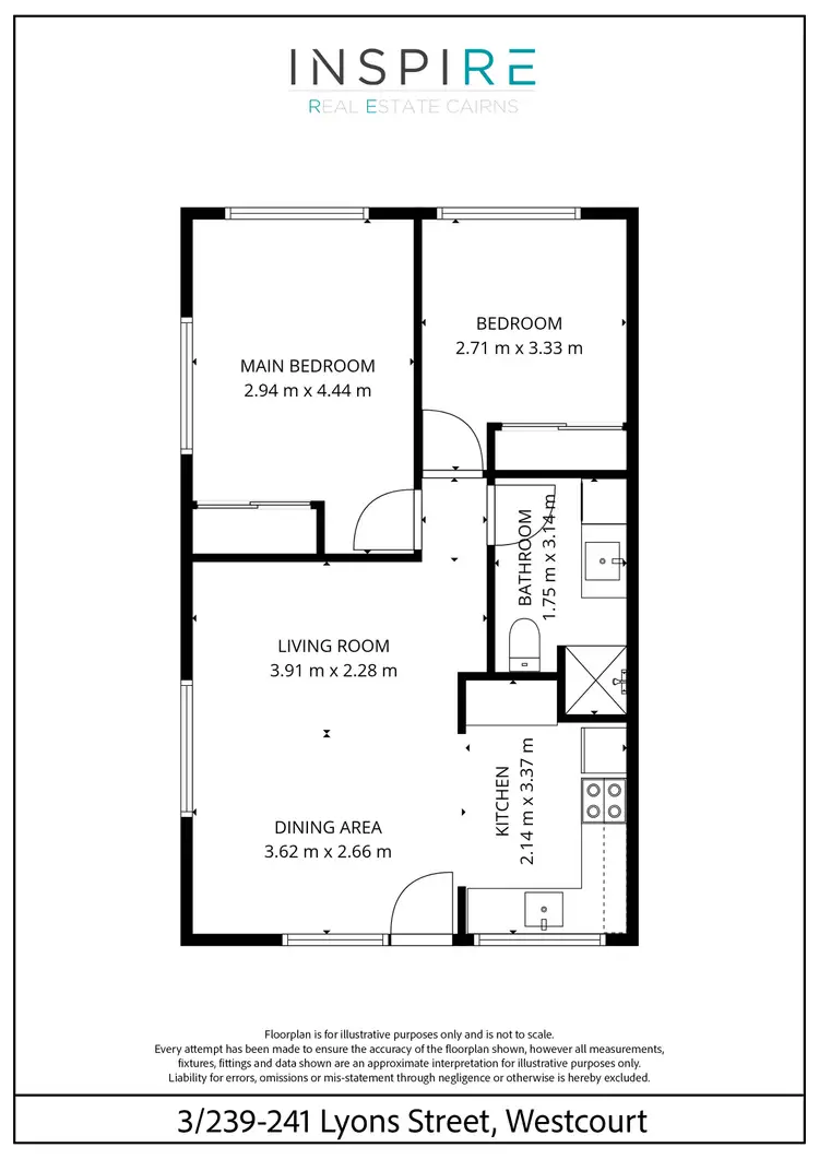 Floorplan of Homely unit listing, 3/239-241 Lyons Street, Westcourt QLD 4870