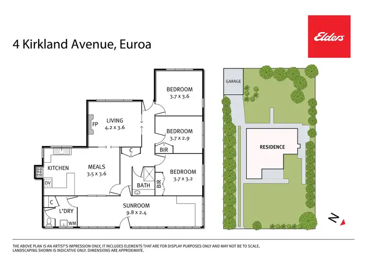 Floorplan of Homely house listing, 4 Kirkland Avenue, Euroa VIC 3666