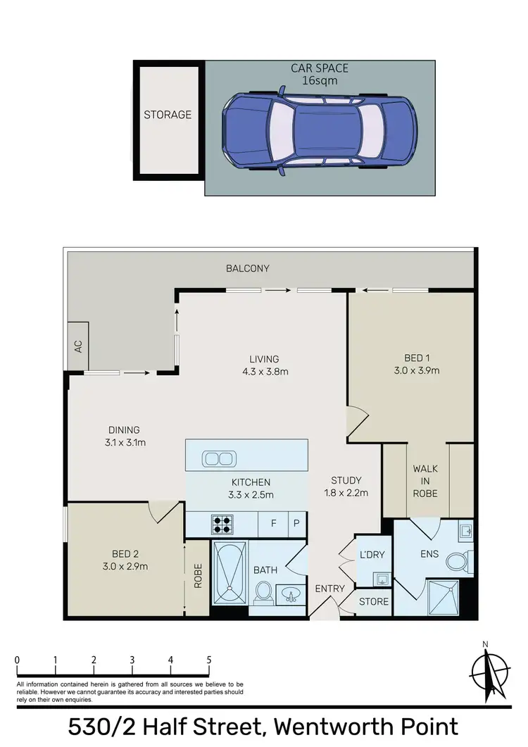 Floorplan of Homely apartment listing, 530/2 Half Street, Wentworth Point NSW 2127