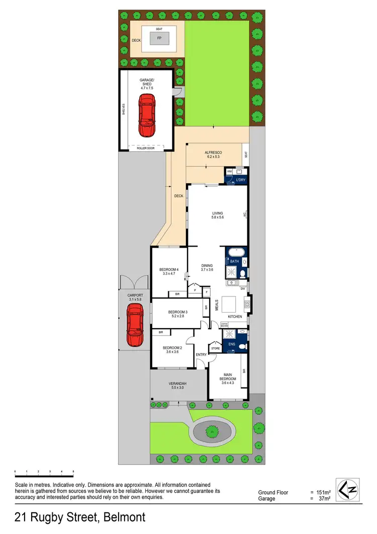 Floorplan of Homely house listing, 21 Rugby Street, Belmont VIC 3216